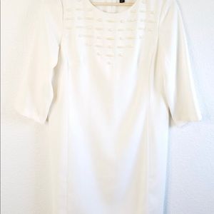 Ann Taylor Cream White Beaded Jewel Dress